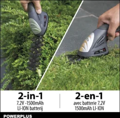 Powerplus POWEG4500 Gras-/Heggenschaar Accu - 7.2V - Snoeien En Knippen - Zwaardlengte 83/120mm - Mesafstand 8mm - Incl. 1,5Ah Accu En Lader - Haagschaar Voor Tuinonderhoud -Tuinwereld Verkoop 1200x1177 4