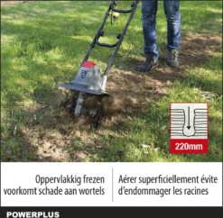 Powerplus POWEG7010 Tuinfrees - 1050W - Werkbreedte 320mm - Werkdiepte Max. 220mm - Incl. 4 Messen 8 Powerplus POWEG7010 Tuinfrees - 1050W - Werkbreedte 320mm - Werkdiepte Max. 220mm - Incl. 4 Messen -Tuinwereld Verkoop 1200x1178 10