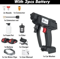 Merkloos Elektrische Accu-Hogedrukreiniger - 20Bar - Multifunctioneel Mondstuk - Draagbaar Oplaadbaar Snoerloos - Reinigingsspuitpistool - Met Rijke Accessoires - Voor Makita 18V-batterij - Voor Auto, Tuin, Terras, Raam (Zwart) 19 Merkloos Elektrische Accu-Hogedrukreiniger - 20Bar - Multifunctioneel Mondstuk - Draagbaar Oplaadbaar Snoerloos - Reinigingsspuitpistool - Met Rijke Accessoires - Voor Makita 18V-batterij - Voor Auto, Tuin, Terras, Raam (Zwart) -Tuinwereld Verkoop 1200x1178 7