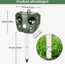 Steks® Ultrasone Kattenverjager - Kattenschrik - Katten Afweermiddel - Zonneenergie - Marterverjager - Op Batterijen - Met Adapter - Tuin - Ongedierte Verjager -Tuinwereld Verkoop 1200x1179 29
