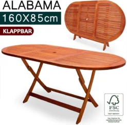 Merkloos Tuintafel Acaciahout - 160x85x75cm - FSC-gecertificeerd -Tuinwereld Verkoop 1200x1180 2