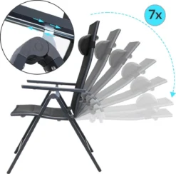 Casaria Tuinstoel Aluminium - 2 Stuks Inklapbaar - Antraciet -Tuinwereld Verkoop 1200x1183 1