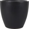Plantenpot/bloempot In Een Strakke Scandinavische Look Zwart Dia 20 Cm En Hoogte 19 Cm Glanzend