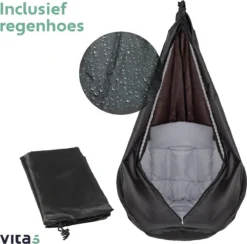 Vita5 Macramé Hangstoel - Voor Binnen En Buiten - Zonder Standaard - Incl. Kussen, Boekenvak En Beschermhoes - Tot 150kg - Grijs 20 Vita5 Macramé Hangstoel - Voor Binnen En Buiten - Zonder Standaard - Incl. Kussen, Boekenvak En Beschermhoes - Tot 150kg - Grijs -Tuinwereld Verkoop 1200x1185 1
