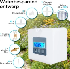 Automatisch Bewateringssysteem Voor Kamerplanten Met Pomp – Waterdruppelaar – Watergeefsysteem– Planten Watergever -Tuinwereld Verkoop 1200x1186 8