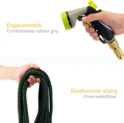 Goliving Tuinslang Flexibel - 30 Meter - Uitrekbare Tuinslang Sproeier - Tuinsproeier - Zwart - Acht Standen - Met Opbergtas -Tuinwereld Verkoop 1200x1190 19