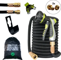 G-Flex Flexibele Tuinslang - Waterslang - 8 Verschillende Sproeistanden - Inclusief Opbergtas/splitter/Koppelstuk/Houder/Rubbers - 30 Meter
