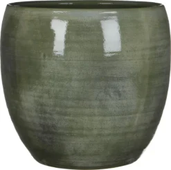 Mica Decorations Lester Bloempot - H31 X Ø33 Cm - Terracotta - Groen