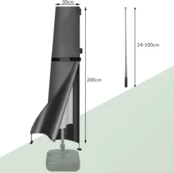 Kingsleeve Parasolhoes Tot Ø 330cm - Weerbestendig Robuust - Grijs 16 Kingsleeve Parasolhoes Tot Ø 330cm - Weerbestendig Robuust - Grijs -Tuinwereld Verkoop 1200x1191