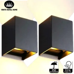 WRH - Set Van 2 Wandlamp Binnen Industrieel - Wandlamp Buiten - Waterdicht IP65 - Industrieel Modern - Set Van 2