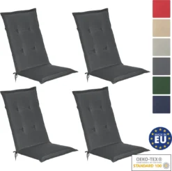 Beautissu Loft HL – Set Van 4 Tuinkussens Hoge Rug 120x50x6 Cm Kussen Grafiet Grijs Tuinstoelkussens Zitkussen Tuinstoel -Tuinwereld Verkoop 1200x1194 6