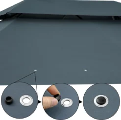 Casaria Paviljoen Topas 3x4m - UV-bescherming 50+ - Antraciet -Tuinwereld Verkoop 1200x1195 1