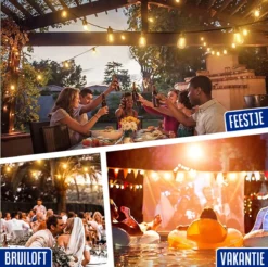 SHINE - Lichtsnoer - Lichtslinger Op Zonne-energie - Solar Led Prikkabel - Feestverlichting - Lampjes Slinger - Tuinverlichting - Vintage Basic Sfeerverlichting - 10 Meter En 12 Led Plug-In Lampen -Tuinwereld Verkoop 1200x1195 9