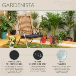 Gardenista Stoelkussen - Waterbestendige Tuinkussens Voor Binnen En Buiten - Zitkussen Met Lint - Kussens Voor Tuinstoel 11 Gardenista Stoelkussen - Waterbestendige Tuinkussens Voor Binnen En Buiten - Zitkussen Met Lint - Kussens Voor Tuinstoel -Tuinwereld Verkoop 1200x1198 15
