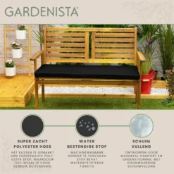 Gardenista Tuinbankkussen - Patio Meubilair Buiten 3-zitter BankKussen Voor Tuin -tuinkussen Voor Tuin Bank - Zachte En Lichtgewicht Waterbestendig Materiaal - 140cm X 47cm -Tuinwereld Verkoop 1200x1198 19