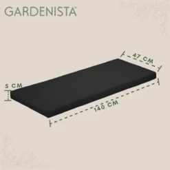 Gardenista Tuinbankkussen - Patio Meubilair Buiten 3-zitter BankKussen Voor Tuin -tuinkussen Voor Tuin Bank - Zachte En Lichtgewicht Waterbestendig Materiaal - 140cm X 47cm -Tuinwereld Verkoop 1200x1198 21