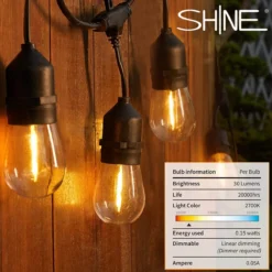 Lichtsnoer - Lichtslinger Op Zonne-energie - Solar Led Prikkabel - Feestverlichting - Lampjes Slinger - Tuinverlichting - Vintage Basic Sfeerverlichting - 15 Meter En 12 Led E27 Lampen -Tuinwereld Verkoop 1200x1198 24