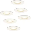 HOFTRONIC - 6x Bari LED Inbouwspots Badkamer Wit - GU10 LED Spots Inbouw - 5W 400lm - 4000K Neutraal Wit Licht - IP65 Waterdicht - Inbouw Spots Plafond - Plafondspots Voor Woonkamer, Keuken, Slaapkamer En Buiten
