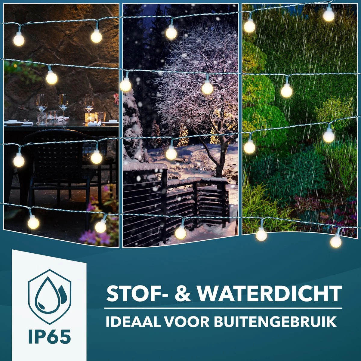 Brightly® Lichtsnoer Van 10 Meter LED – Op Batterijen – Voor Binnen En Buiten – Warm Wit Lichtslinger – Tuinverlichting Met Lampjes Slinger – LED Fairy Lights – Waterdicht 9 Brightly® Lichtsnoer Van 10 Meter LED – Op Batterijen – Voor Binnen En Buiten – Warm Wit Lichtslinger – Tuinverlichting Met Lampjes Slinger – LED Fairy Lights – Waterdicht - Afbeelding 9