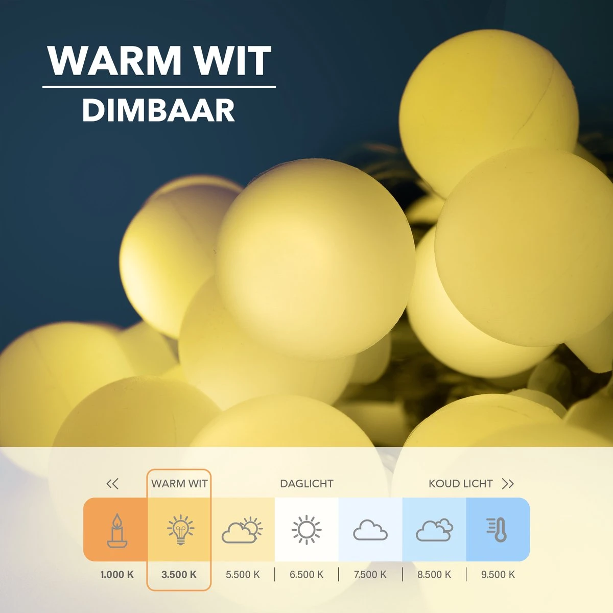 Brightly® Lichtsnoer Van 10 Meter LED – Op Batterijen – Voor Binnen En Buiten – Warm Wit Lichtslinger – Tuinverlichting Met Lampjes Slinger – LED Fairy Lights – Waterdicht 10 Brightly® Lichtsnoer Van 10 Meter LED – Op Batterijen – Voor Binnen En Buiten – Warm Wit Lichtslinger – Tuinverlichting Met Lampjes Slinger – LED Fairy Lights – Waterdicht - Afbeelding 10