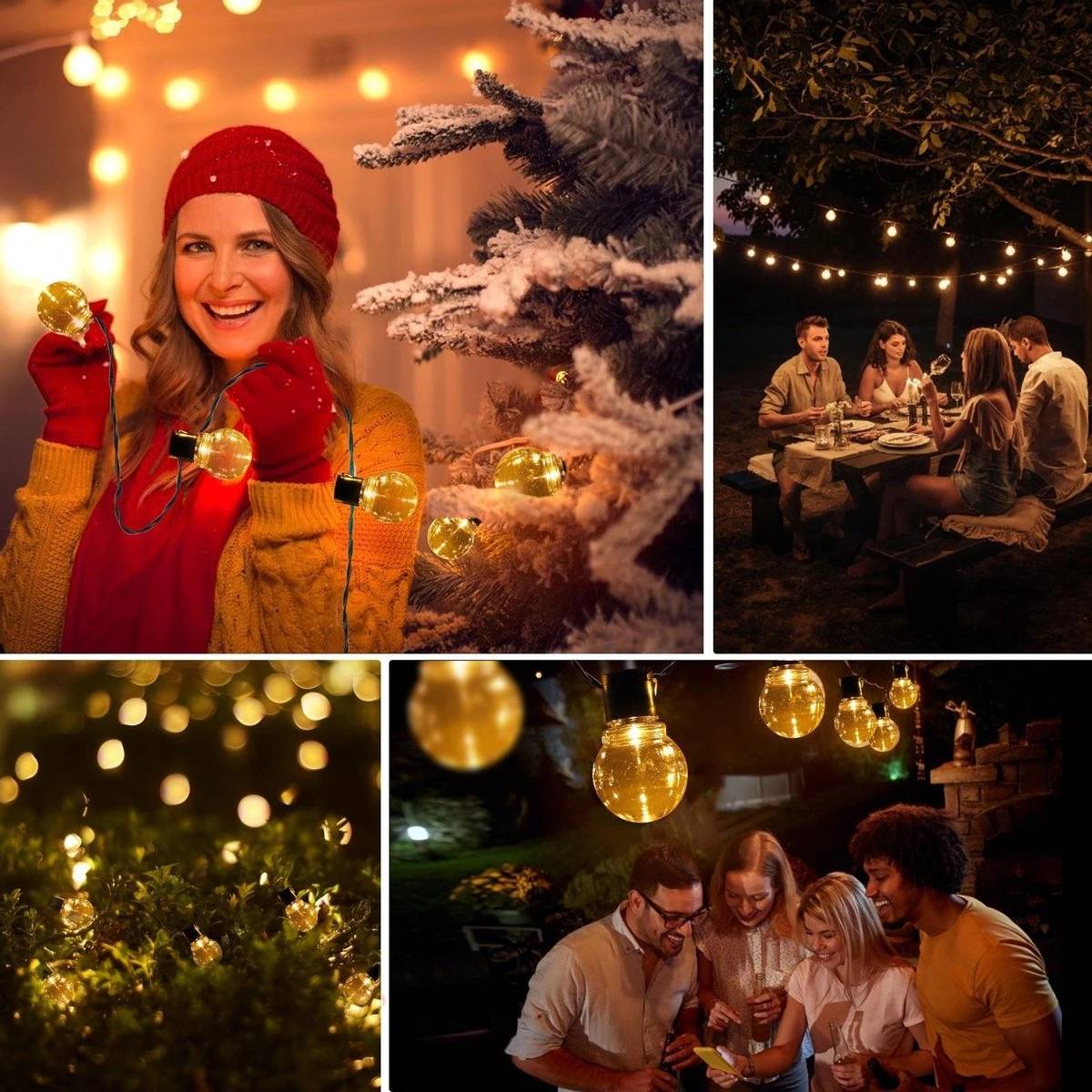 Aigostar 10VRG Solar Lichtsnoer - Lichtslinger Op Zonne-energie - Lampjes Slinger - 20 Transparante LED - 3000K - 5.8 Meter 9 Aigostar 10VRG Solar Lichtsnoer - Lichtslinger Op Zonne-energie - Lampjes Slinger - 20 Transparante LED - 3000K - 5.8 Meter - Afbeelding 9