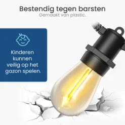 Gologi Lichtsnoer Buiten En Binnen - Lichtslinger 10M - Tuinverlichting LED - Warme Sfeerverlichting 2700K - Smart Verlichting - Koppelbaar Tot 25M -Tuinwereld Verkoop 1200x1200 1032