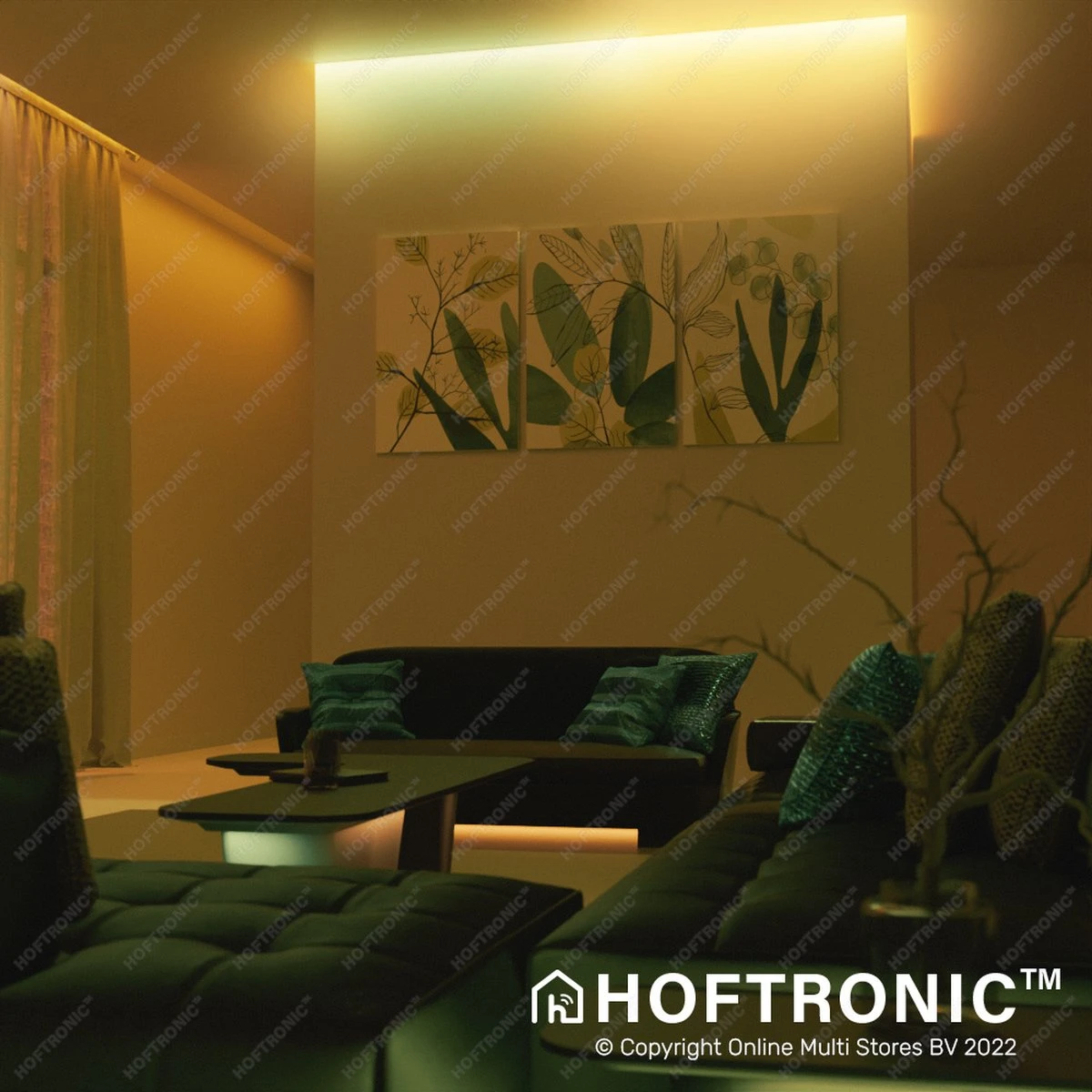 HOFTRONIC - Smart LED Strip 5m - RGB Flow Colors - WiFi + Bluetooth - 16,5 Miljoen Kleuren Met 120 LEDs - Music Sync - Met Afstandsbediening - Zelfklevend - Voor Google Home, Amazon Alexa En Siri 7 HOFTRONIC - Smart LED Strip 5m - RGB Flow Colors - WiFi + Bluetooth - 16,5 Miljoen Kleuren Met 120 LEDs - Music Sync - Met Afstandsbediening - Zelfklevend - Voor Google Home, Amazon Alexa En Siri - Afbeelding 7