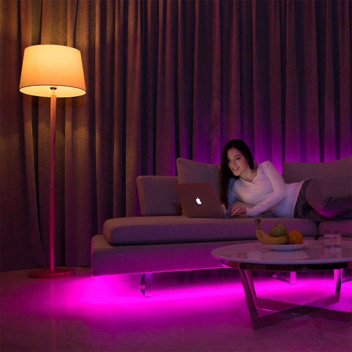 HOFTRONIC - Smart LED Strip 5m - RGB Flow Colors - WiFi + Bluetooth - 16,5 Miljoen Kleuren Met 120 LEDs - Music Sync - Met Afstandsbediening - Zelfklevend - Voor Google Home, Amazon Alexa En Siri 12 HOFTRONIC - Smart LED Strip 5m - RGB Flow Colors - WiFi + Bluetooth - 16,5 Miljoen Kleuren Met 120 LEDs - Music Sync - Met Afstandsbediening - Zelfklevend - Voor Google Home, Amazon Alexa En Siri - Afbeelding 12