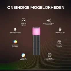 Calex Smart Outdoor LED Buitenlamp - Slimme Grondspot - Sokkellamp RGB En Warm Wit Licht- 4W - Zwart -Tuinwereld Verkoop 1200x1200 1089