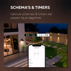 Calex Smart Outdoor LED Buitenlamp - Slimme Grondspot - Sokkellamp RGB En Warm Wit Licht- 4W - Zwart -Tuinwereld Verkoop 1200x1200 1093