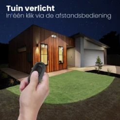 Auronic Buitenlamp - Zonne-energie - Bewegingssensor - 210 LED's Wandlamp - Tuinverlichting - IP65 - Zwart - 2 Stuks -Tuinwereld Verkoop 1200x1200 1123