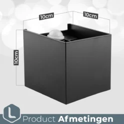 Lura Life - Design Wandlamp Kubus Met Bewegingssensor - LED - Zwart - 3000K Warm Wit - IP65 Waterdicht - Muurlamp - Geschikt Voor Binnen & Buiten - Motion Sensor -Tuinwereld Verkoop 1200x1200 1177