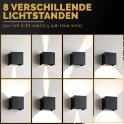 Homèlle Buitenlamp Met Bewegingssensor - Wandlamp Voor Binnen En Buiten - Tuinverlichting - 2700K - Industrieel - Zwart - Design - LED - 10x10x10cm -Tuinwereld Verkoop 1200x1200 1183