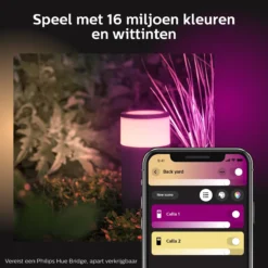 Philips Hue Calla Sokkellamp - Wit En Gekleurd Licht - Zwart - Laag - Laagspanning - Uitbreiding -Tuinwereld Verkoop 1200x1200 1216