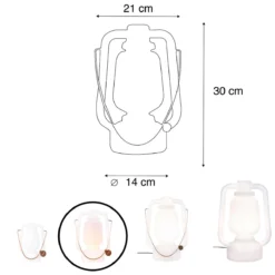 QAZQA Storm - Moderne LED Dimbare Staande Buitenlamp | Staande Lamp Voor Buiten Met Dimmer - 1 Lichts - H 300 Mm - Wit - Buitenverlichting -Tuinwereld Verkoop 1200x1200 1252