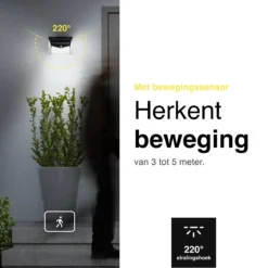 Vivid Green Solar Buitenlamp Met Bewegingssensor 208 LED - Wandlamp Op Zonne Energie - Tuinverlichting - Waterdicht - Met Sensor - Lamp - Zwart -Tuinwereld Verkoop 1200x1200 1280