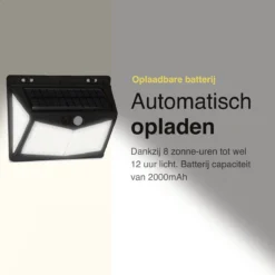 Vivid Green Solar Buitenlamp Met Bewegingssensor 208 LED - Wandlamp Op Zonne Energie - Tuinverlichting - Waterdicht - Met Sensor - Lamp - Zwart -Tuinwereld Verkoop 1200x1200 1281