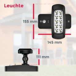 B.K.Licht - Buitenlamp - Wandlamp Buiten - Schijnwerper - Solar - Zonne-energie - Met Bewegingssensor - Floodlight - Tuin - Zwart - IP44 -Tuinwereld Verkoop 1200x1200 1326