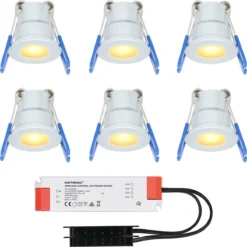 6x Milano RVS Smart LED Inbouwspots Complete Set - Wifi & Bluetooth - 12V - 3 Watt - 2700K Warm Wit - Veranda Verlichting - Voor Binnen En Buiten -Tuinwereld Verkoop 1200x1200 1366