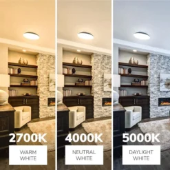 HOFTRONIC - LED Plafondlamp - Plafonnière - RVS - 12 Watt - IP65 Waterdicht - Kleur Instelbaar (2700K, 4000K & 5000K) - 1200 Lumen - IK10 Stootveilig - Ø25 Cm - Geschikt Voor Badkamer - Voor Binnen En Buiten - 3 Jaar Garantie -Tuinwereld Verkoop 1200x1200 1427