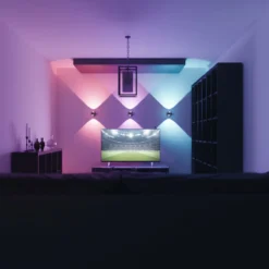 Hoftronic Smart Cupo - LED Wandlamp Up & Down Smart - RGBWW 16,5 Miljoen Kleuren - 6 Watt 600 Lumen - Zwart - Gevellamp Met Music Sync - IP54 Waterdicht - Geschikt Als Wandlamp Buiten, Wandlamp Badkamer En Wandlamp Binnen - 3 Jaar Garantie -Tuinwereld Verkoop 1200x1200 1437