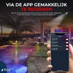 Bolt Electronics ® Tuinspot – Tuinverlichting LED Buiten – Hanglamp Buitenverlichting – Prikspot Buitenlamp - RGB Lamp – Bedienbaar Via App Tuinlamp – IP68 Waterdicht Muurlamp – Wandlamp – Verlichting Terras En Tuin – 9 Stuks -Tuinwereld Verkoop 1200x1200 1462