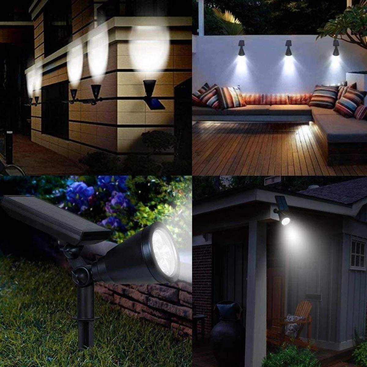 Solar Spot Light- Grond Spot Energiezuinig - Tuinverlichting Op Zonne-energie Met Nachtsensor - Sfeerverlichting Voor Op Gebouwen - Wit 8 Solar Spot Light- Grond Spot Energiezuinig - Tuinverlichting Op Zonne-energie Met Nachtsensor - Sfeerverlichting Voor Op Gebouwen - Wit - Afbeelding 8