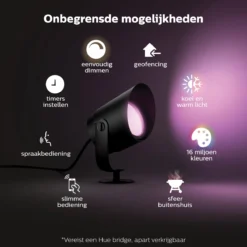 Philips Hue Lily XL-tuinspot - Wit En Gekleurd Licht - Zwart - Laagspanning -Tuinwereld Verkoop 1200x1200 1527