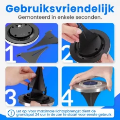 Eagle Electronics - Grondspots 10 LED Voor Buiten – Tuinverlichting LED Buiten – Tuinverlichting Op Zonneenergie -Tuinwereld Verkoop 1200x1200 1573