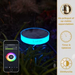 Lueas® - Solar Grondspot Telefoonbestuurbaar- Met App - Zonne-energie - Muurlamp - Lichtsensor - Bluetooth -Tuinwereld Verkoop 1200x1200 1574