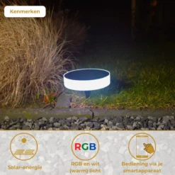 Lueas® - Solar Grondspot Telefoonbestuurbaar- Met App - Zonne-energie - Muurlamp - Lichtsensor - Bluetooth -Tuinwereld Verkoop 1200x1200 1575