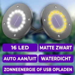Shutterlight® 16 LED Solar Grondspot - Tuinverlichting - Zonlichtsensor - Zonne-energie - Matte Zwart - Warm Wit Licht - 4 Stuks - Buiten 17 Shutterlight® 16 LED Solar Grondspot - Tuinverlichting - Zonlichtsensor - Zonne-energie - Matte Zwart - Warm Wit Licht - 4 Stuks - Buiten -Tuinwereld Verkoop 1200x1200 1607