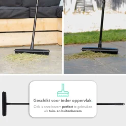 CLEANLY® Rubberen Bezem Met Vloerwisser - Kappersbezem - Zachte Bezem Binnen & Buiten - Vloertrekker Met Steel - 68-150 Cm -Tuinwereld Verkoop 1200x1200 1619