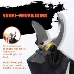 Reichlër® Elektrische Snoeischaar - 40 Mm Snijdiameter - 2x Accu - Anti-cut Functie - Heggenschaar - Takkenschaar - Zwart -Tuinwereld Verkoop 1200x1200 1646